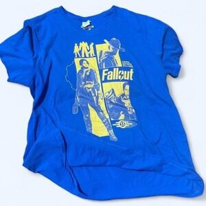 XXL women's Fallout tv show blue tshirt nerdy gamer plus size